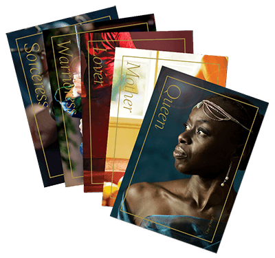 Women's PowerTypes cards: Queen, Mother, Lover, Warrioress, Sorceress