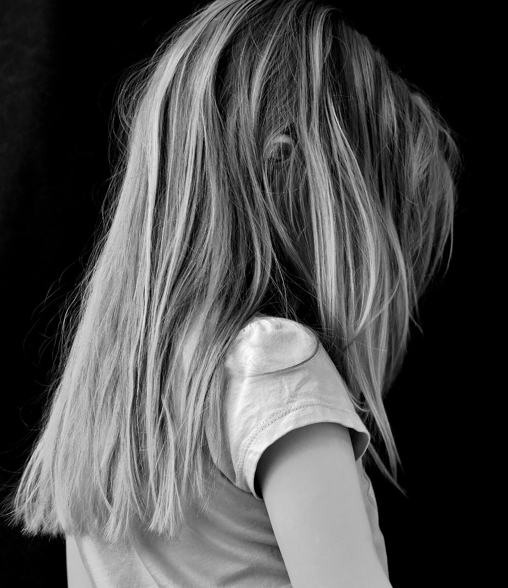 girl looking sad
