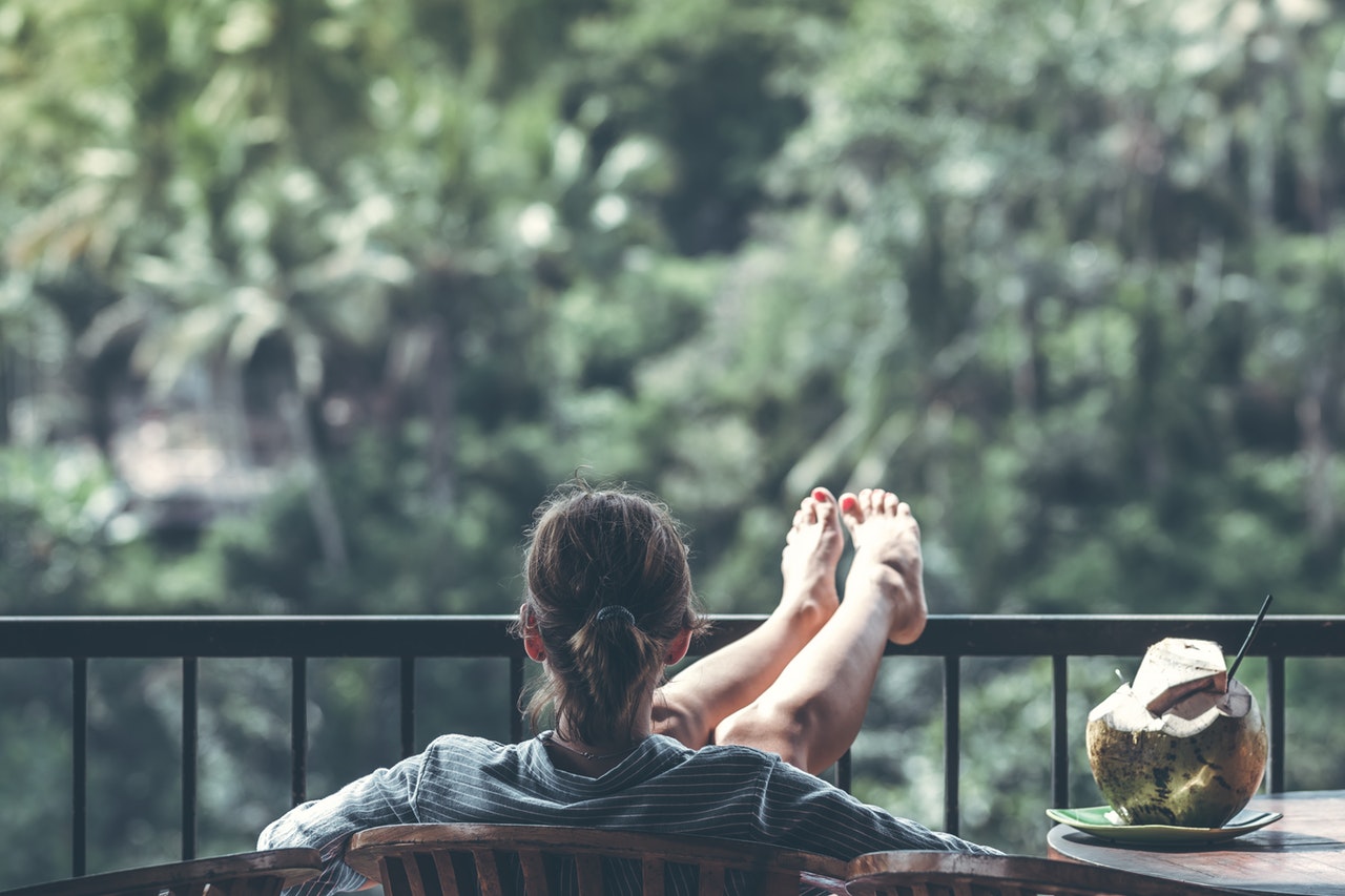 woman practising self-care & self-love